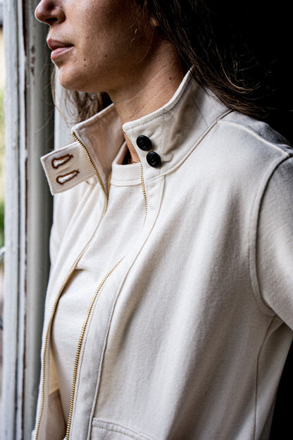 Women | Stinson Moto | 12oz 100% Cotton - Natural