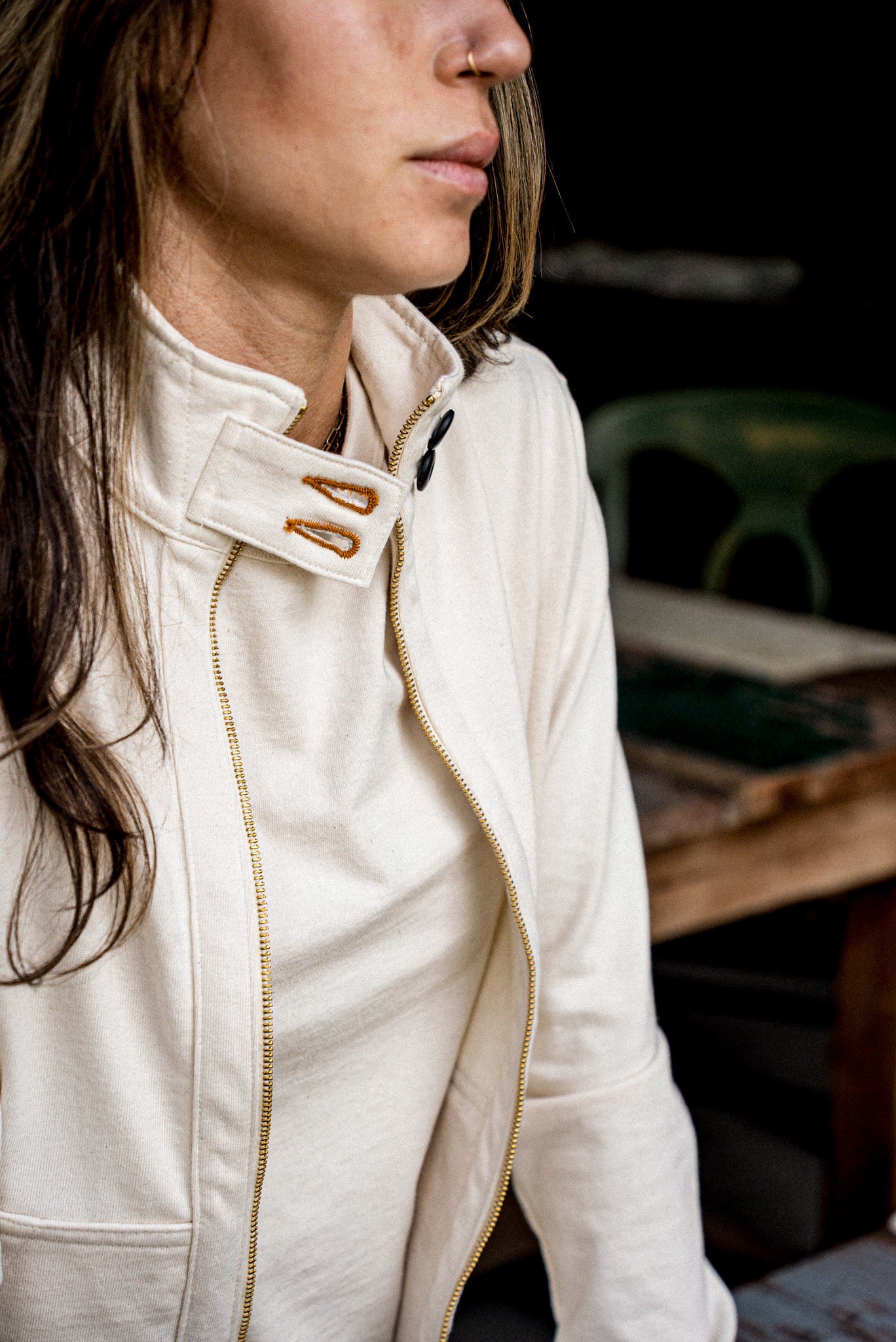 Women | Stinson Moto | 12oz 100% Cotton - Natural