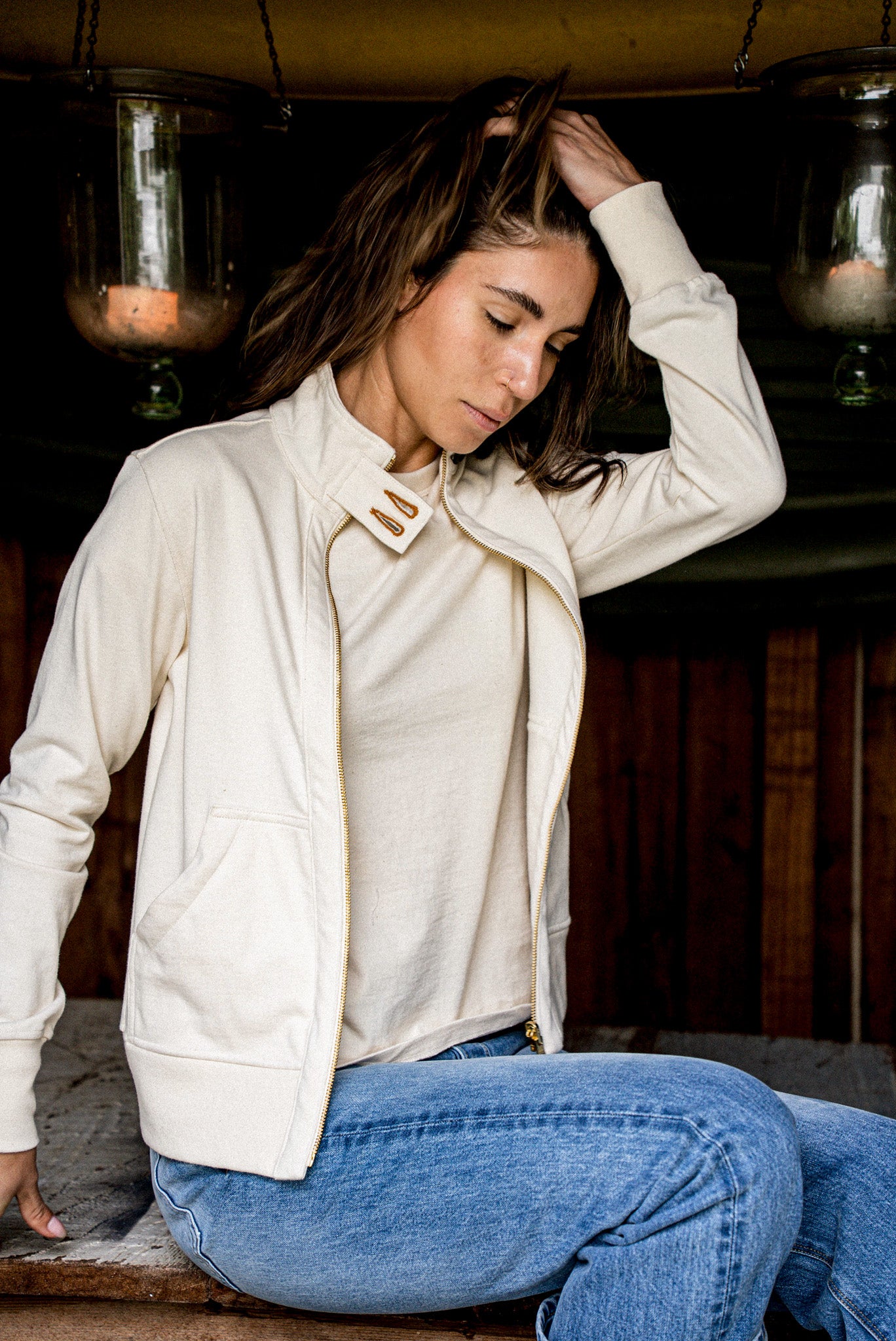 Women | Stinson Moto | 12oz 100% Cotton - Natural