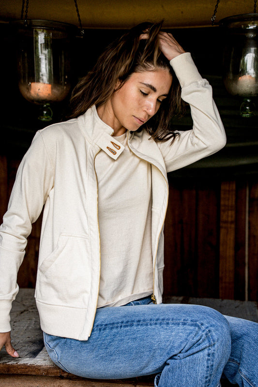 Women | Stinson Moto | 12oz 100% Cotton - Natural
