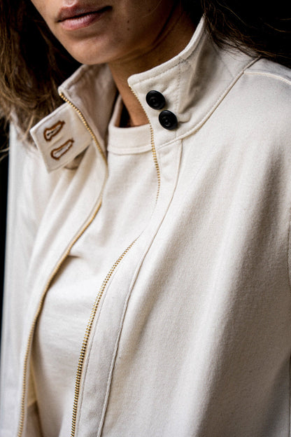 Women | Stinson Moto | 12oz 100% Cotton - Natural