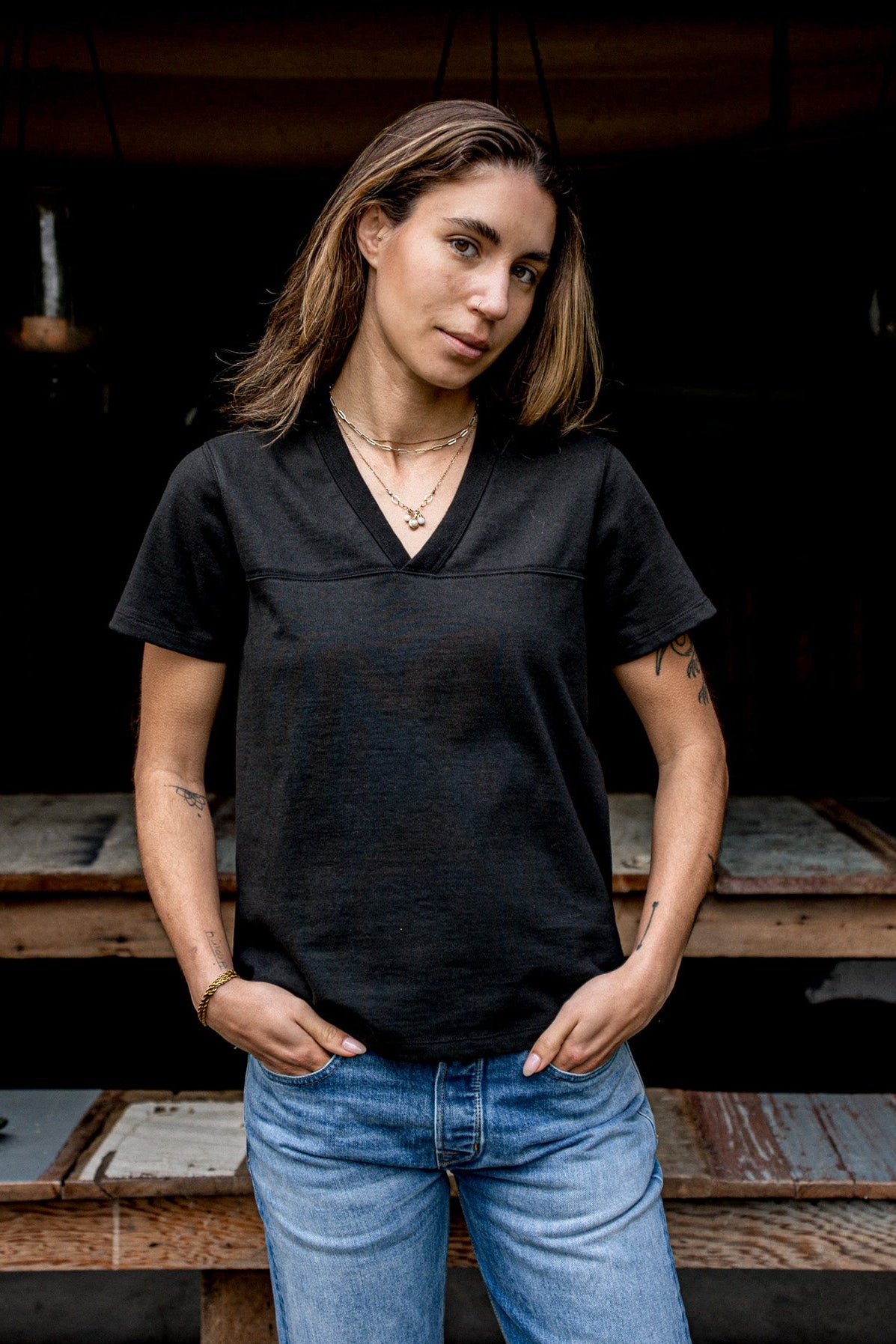 Women Stinson V Jersey | 12oz 100% Cotton - Basalt