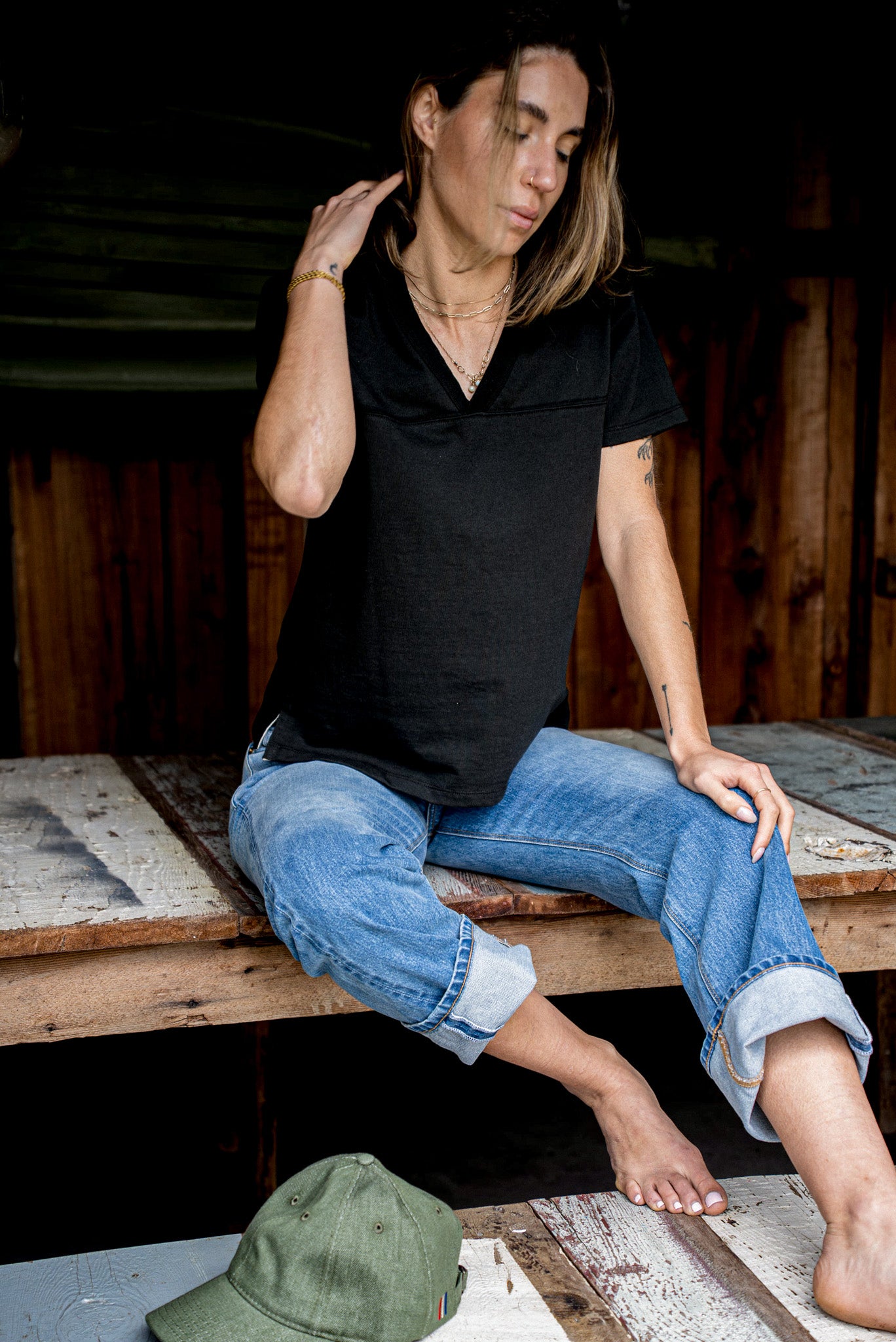 Women Stinson V Jersey | 12oz 100% Cotton - Basalt