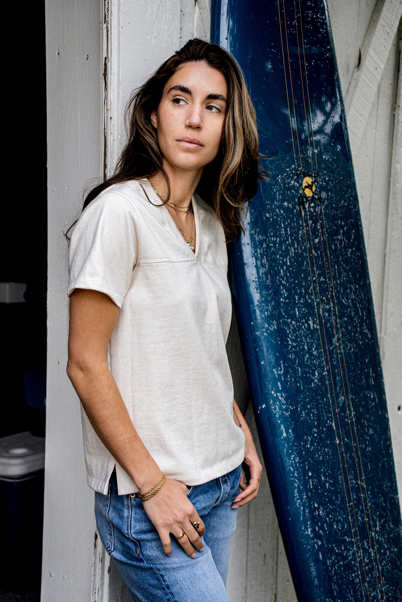 Women Stinson V Jersey | 12oz 100% Cotton - Natural