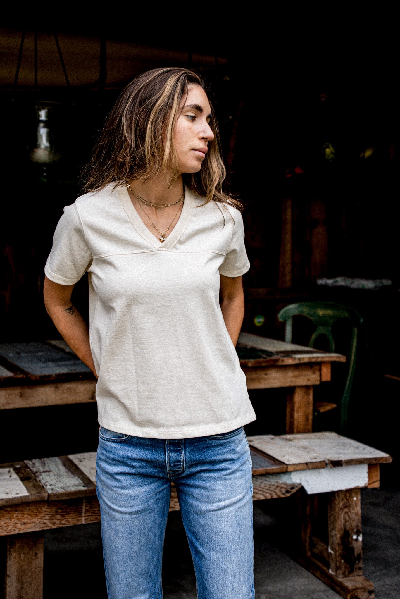 Women Stinson V Jersey | 12oz 100% Cotton - Natural
