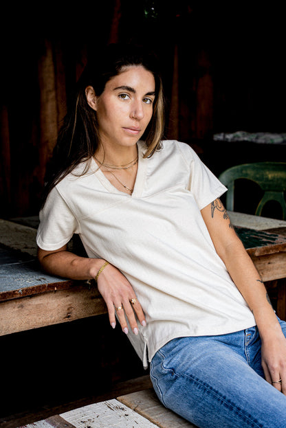 Women Stinson V Jersey | 12oz 100% Cotton - Natural