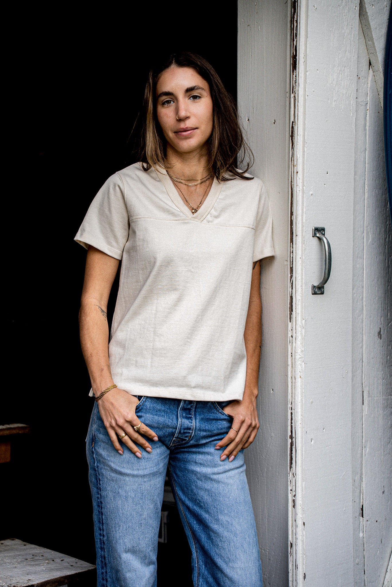 Women Stinson V Jersey | 12oz 100% Cotton - Natural