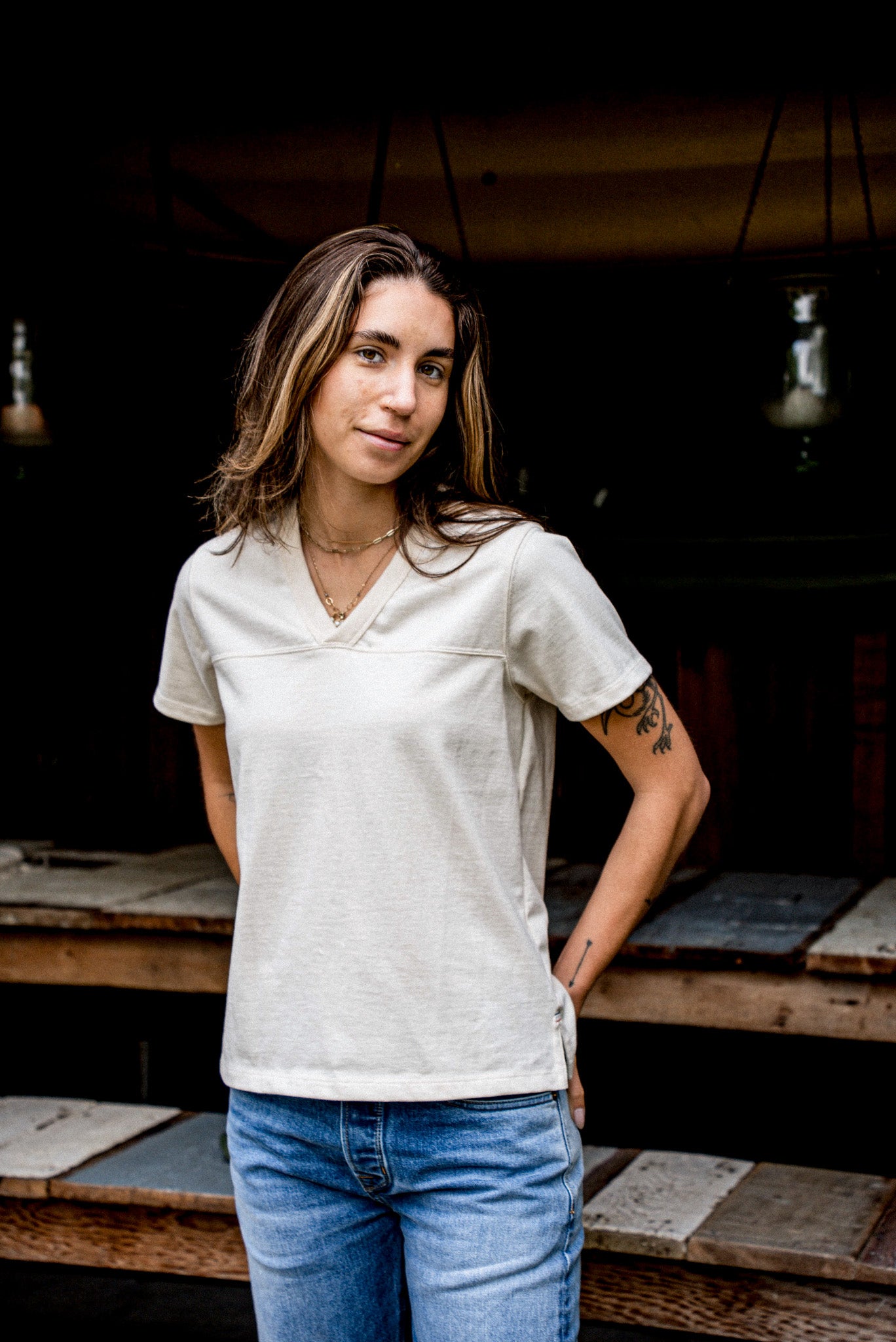 Women Stinson V Jersey | 12oz 100% Cotton - Natural
