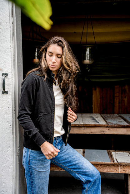 Women | Stinson Moto | 12oz 100% Cotton - Basalt