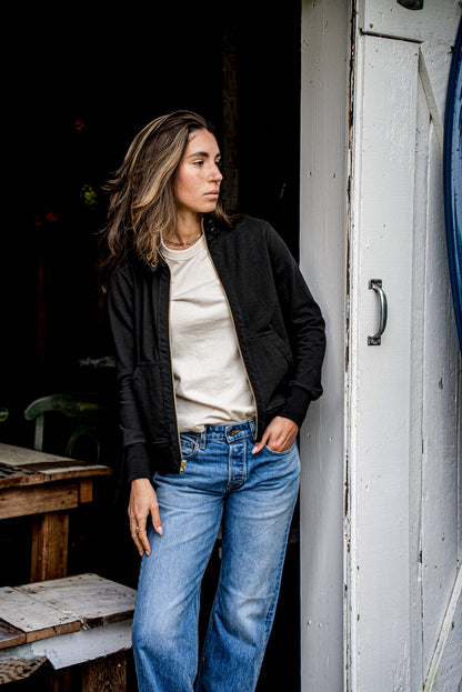 Women | Stinson Moto | 12oz 100% Cotton - Basalt