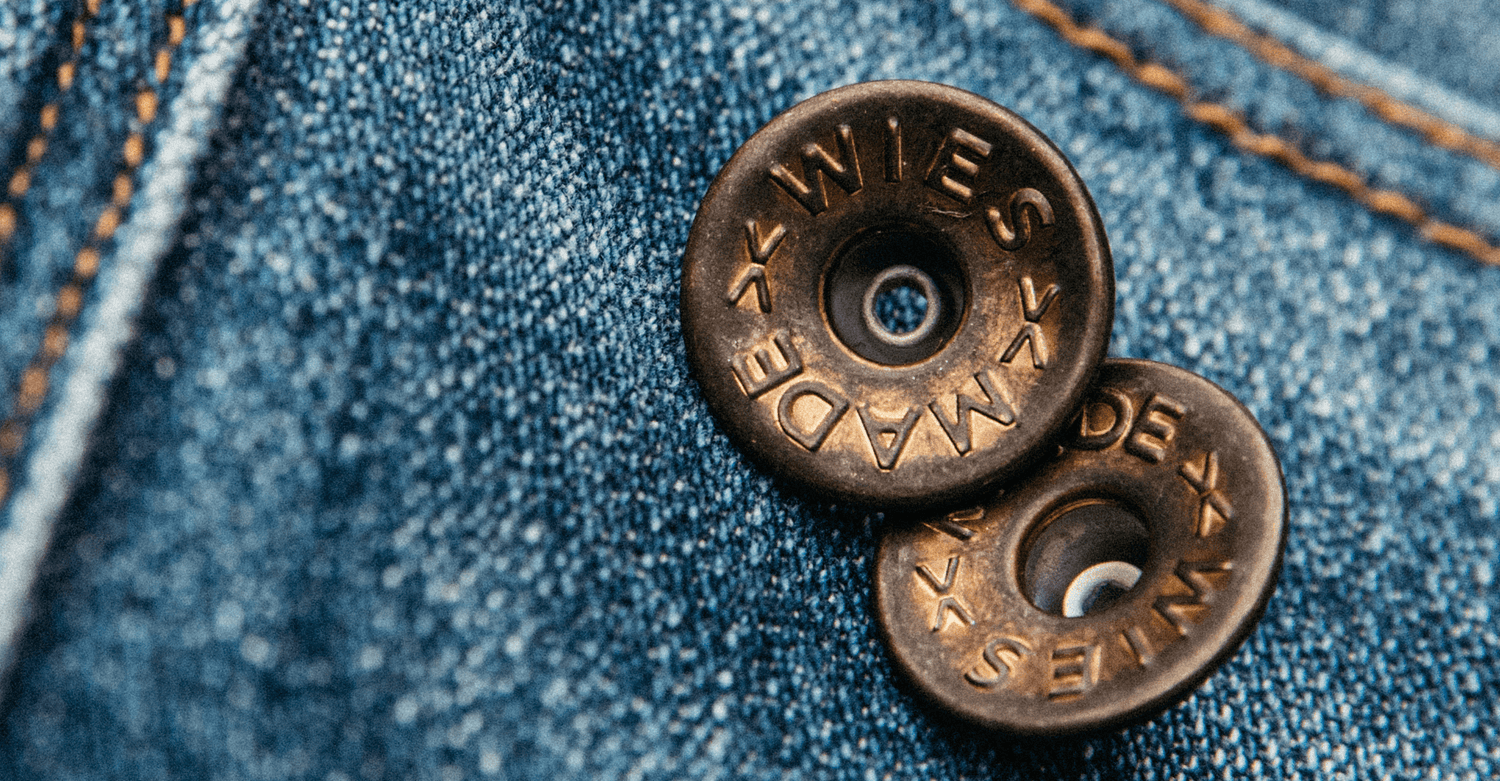 wiesmade custom buttons for denim jeans