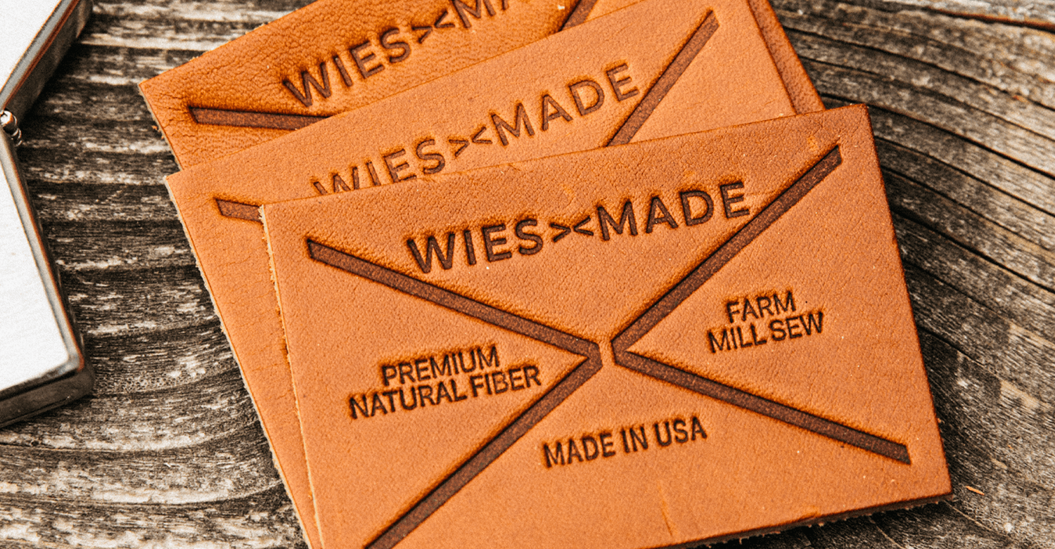 wiesmade tag in denim jeans